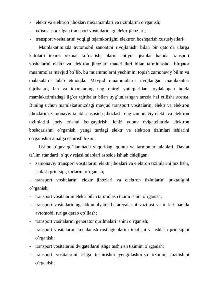 Transport vositalarining elektr manbalari 3