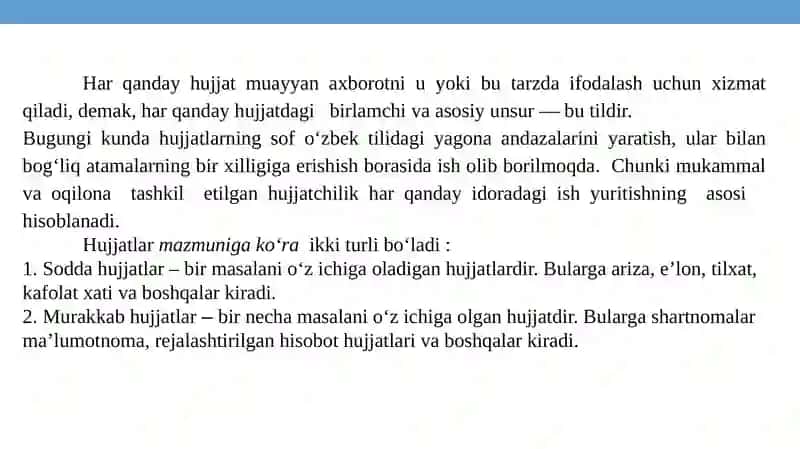 Davlat tilida ish yuritish hujjatlari 3