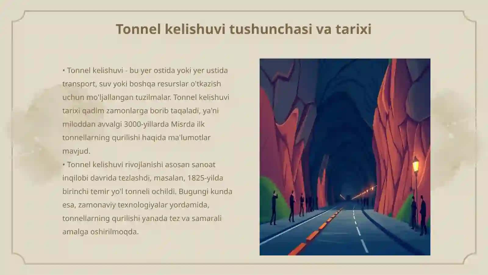 Tonnel kelishuvi va uning texnik darajasi 3
