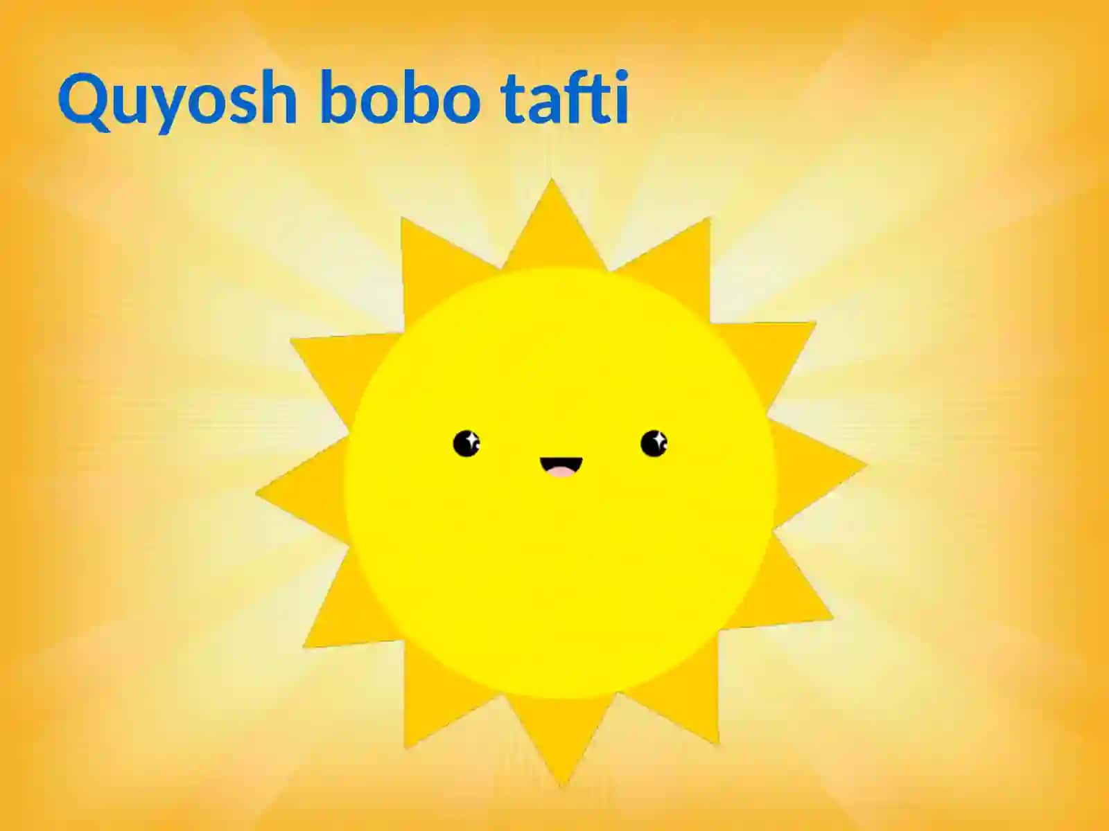 Quyosh bobo tafti 3