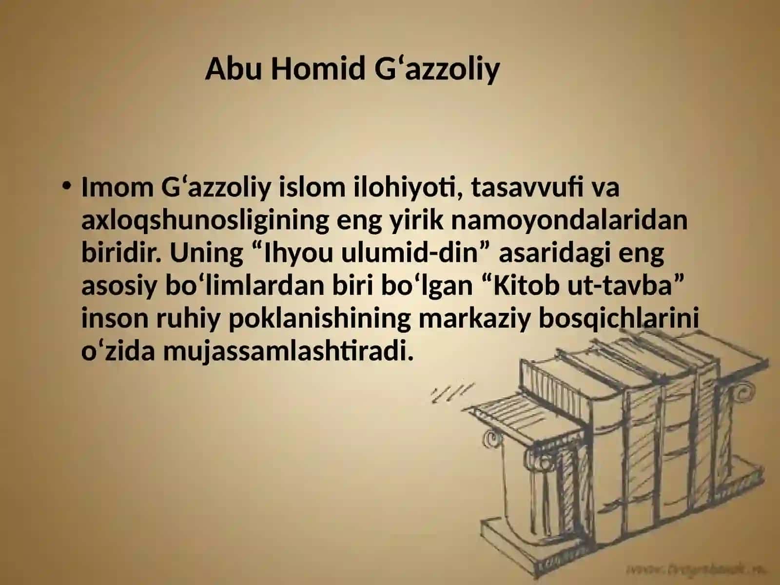 G'AZZOLIY"TAVBA" Asartahlili bo'yicha esse 3