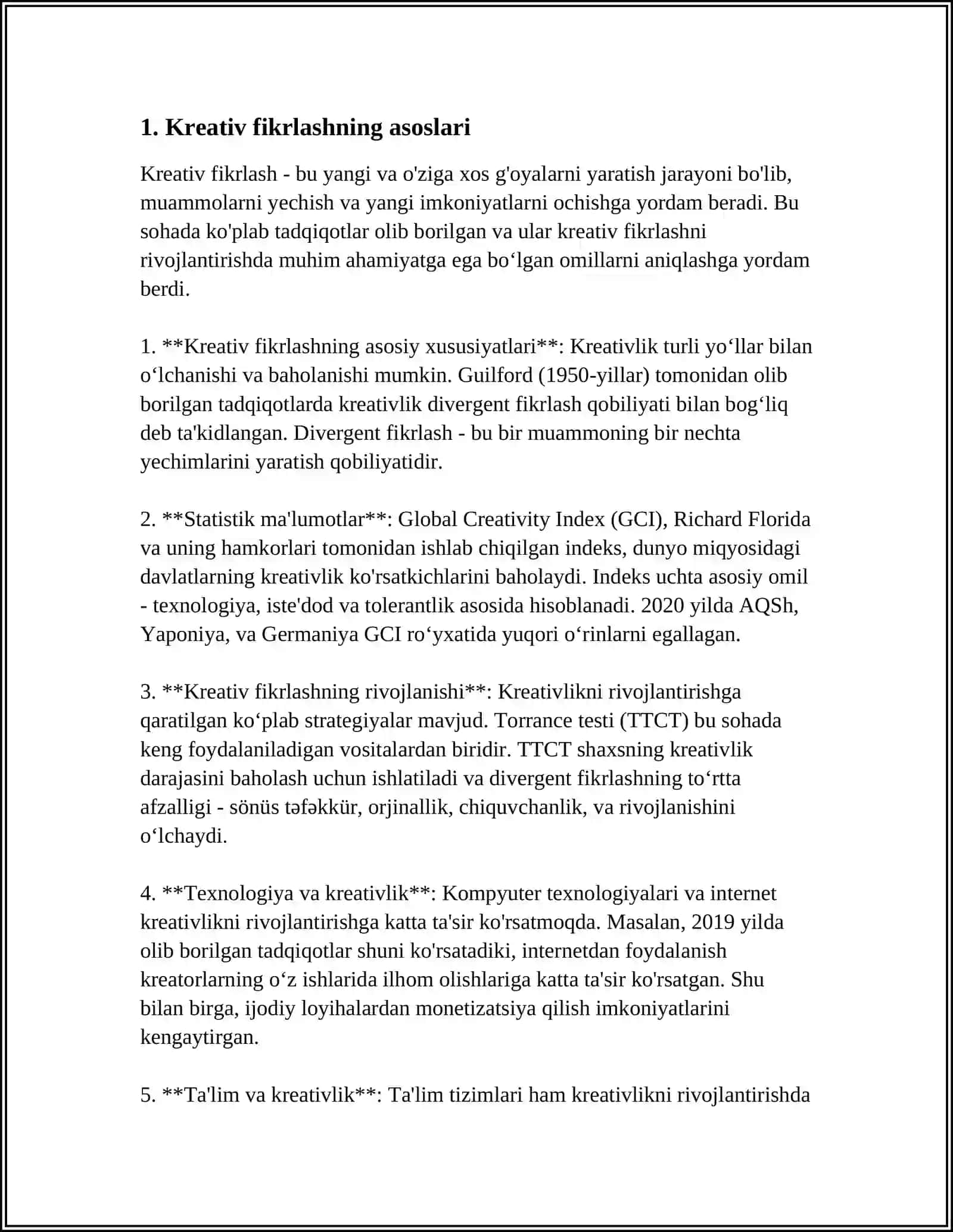 NOODATIY FIKRLASH ASOSLARI (QUTICHADAN TASHQARIDA FIKRLASH) 3