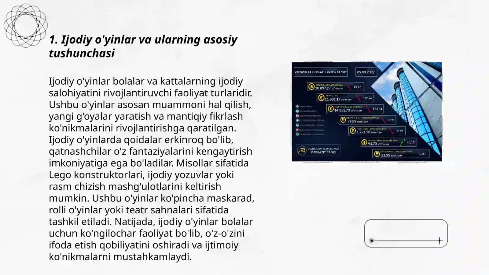Ijodiy õyinlar va ularning turlari 3