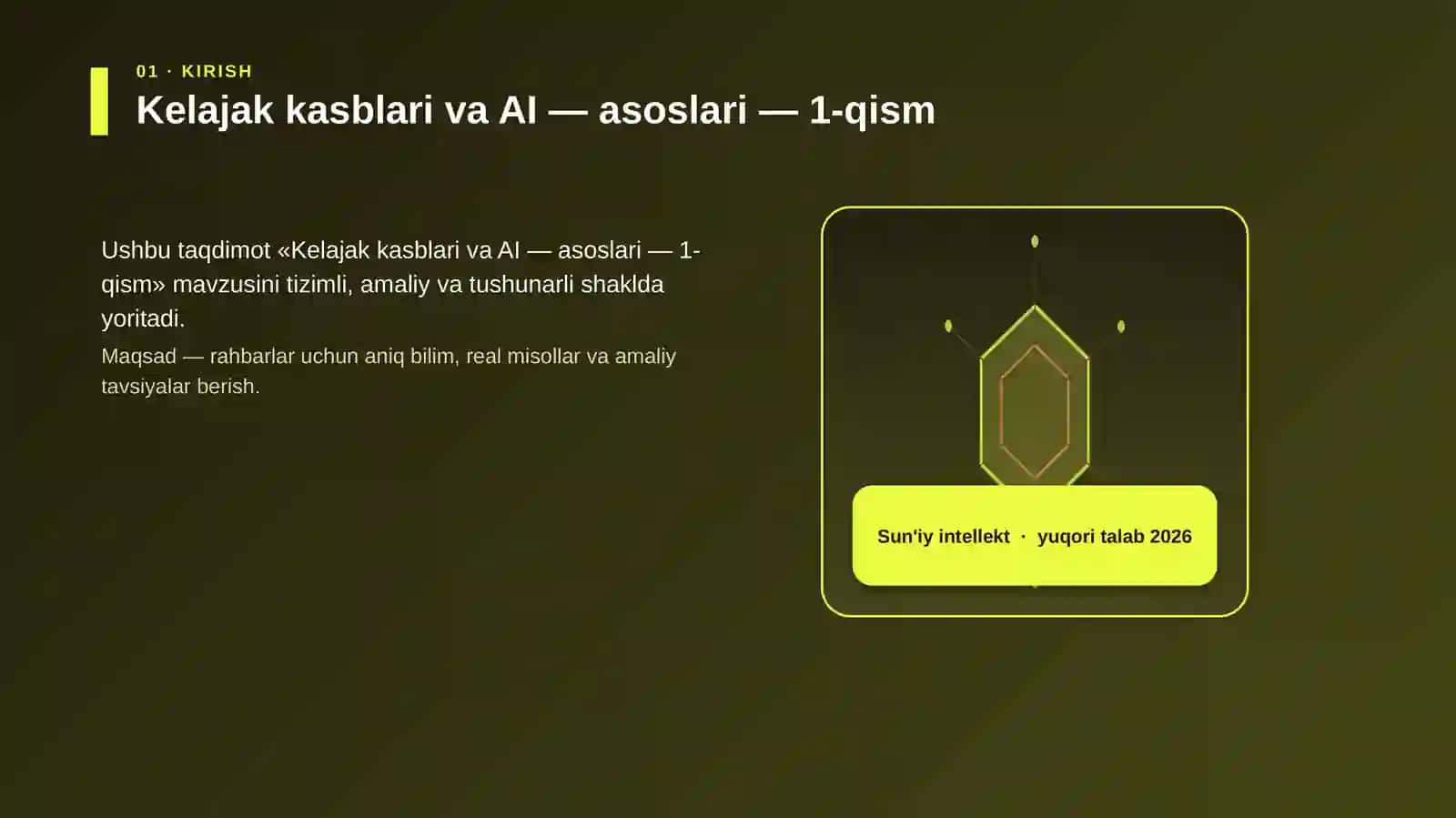 Kelajak kasblari va AI — asoslari — 1-qism 3