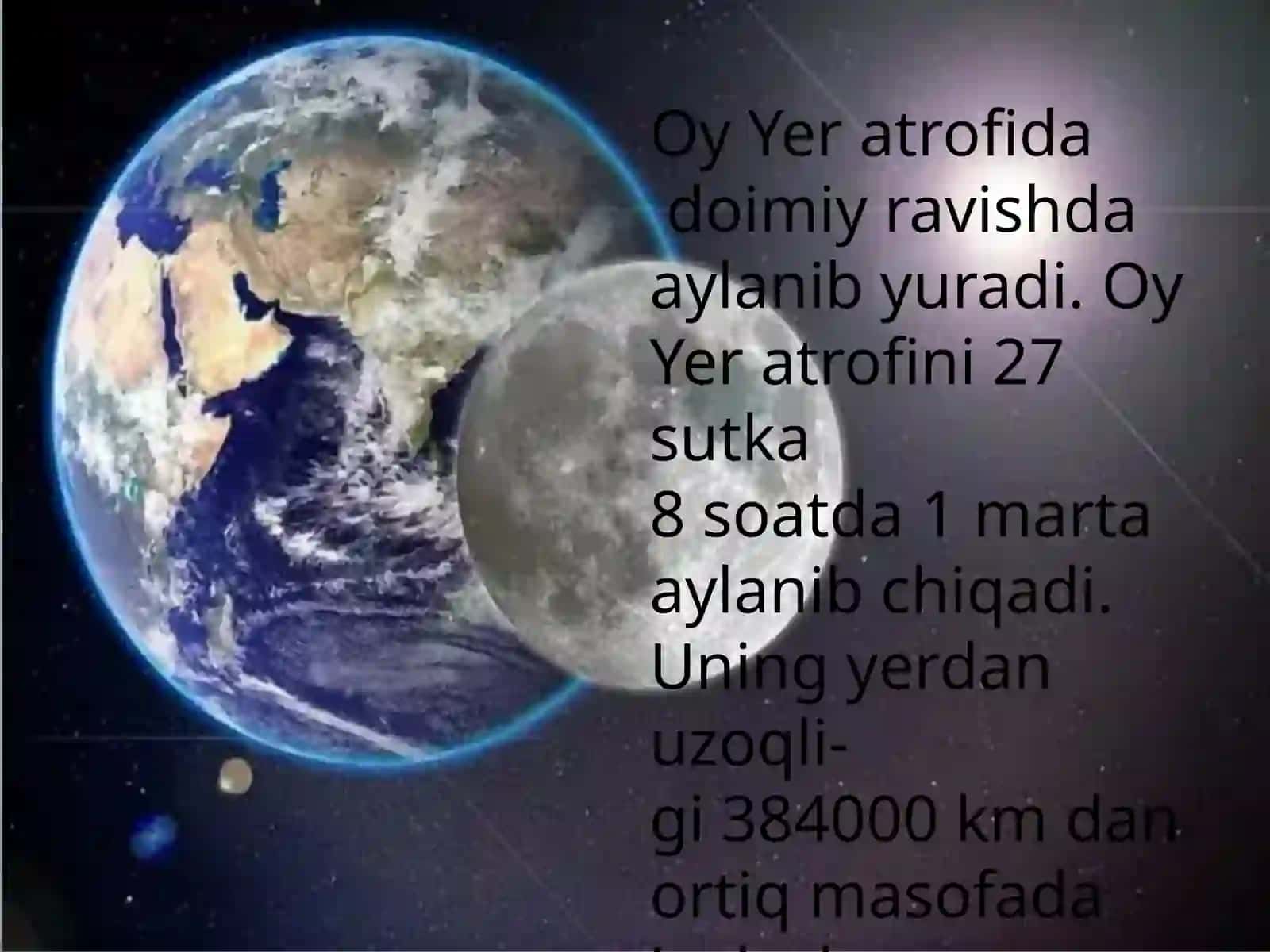 Oy – Yerning tabiiy yo`ldoshi 3