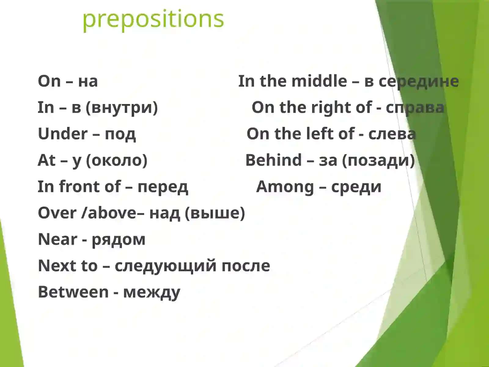 Prepositions of Place 3