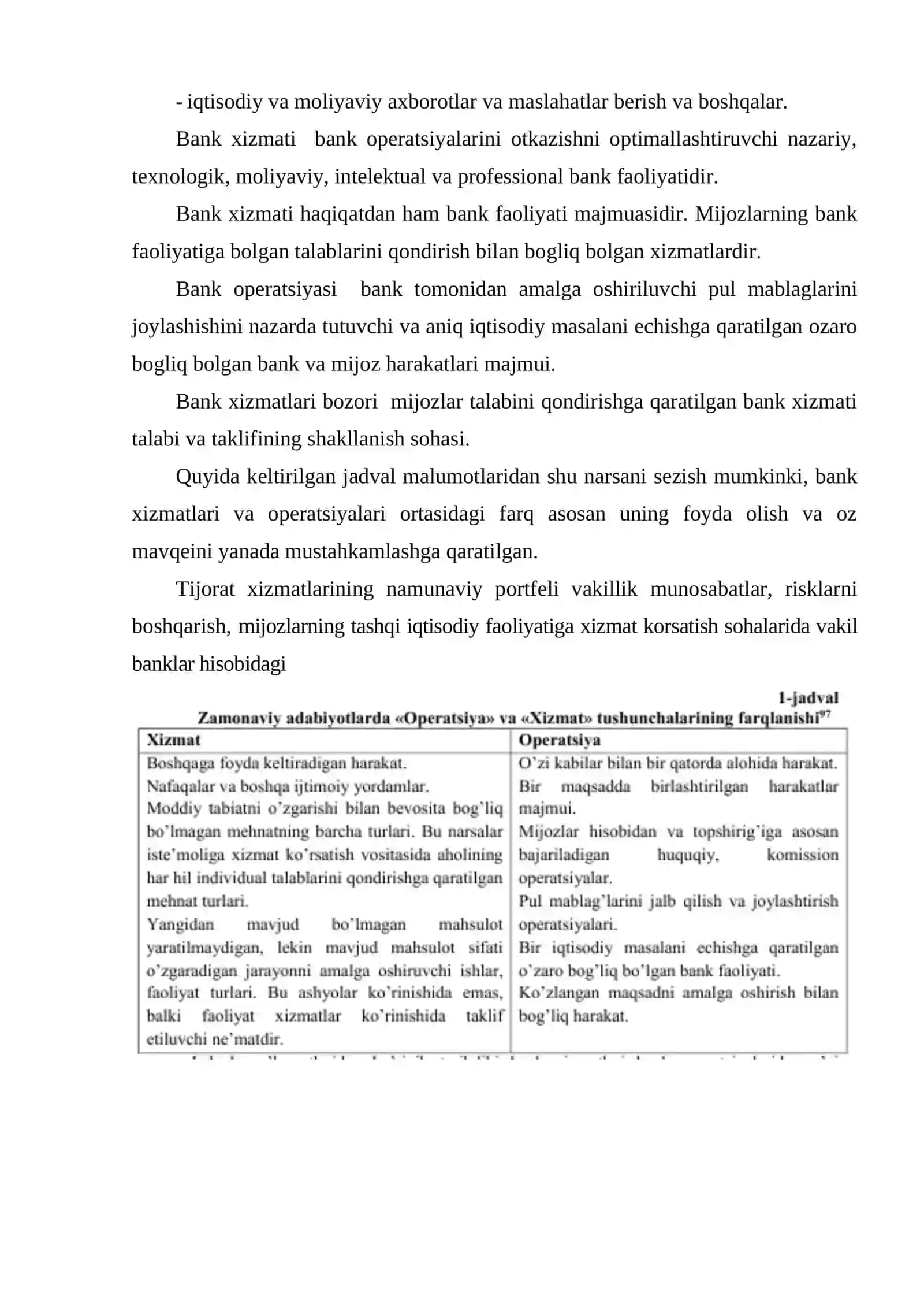 Bank xizmatlari va uning turlari 3