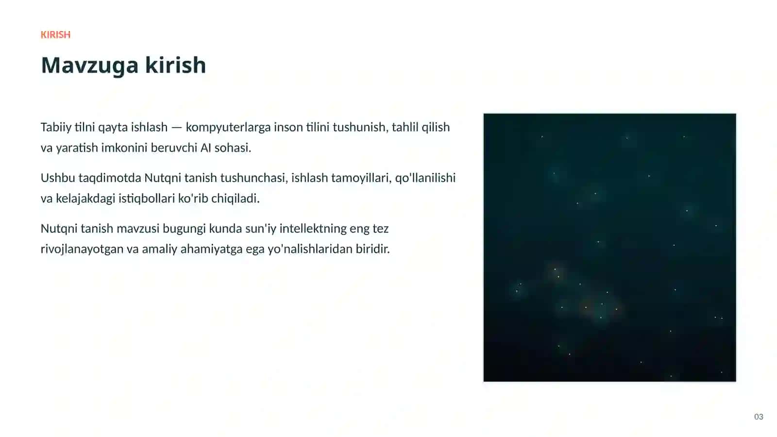 SUN'IY INTELLEKT • TABIIY TILNI QAYTA ISHLASH 3
