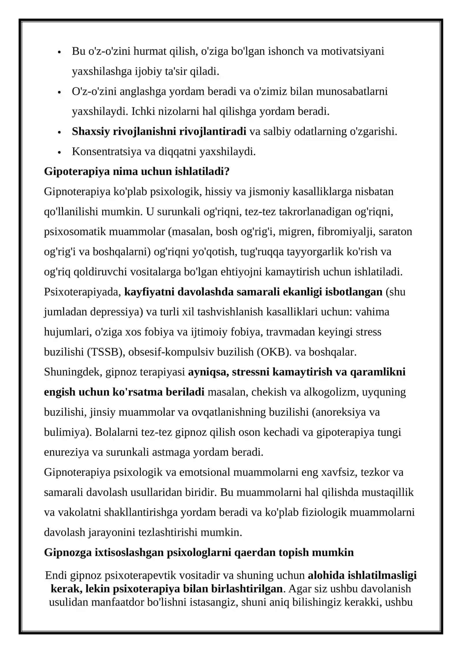 GIPNOZ VA PSIXODINAMIK TERAPIYA 3