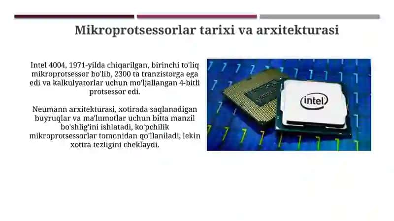 Mikroprotsessorlar: Asosiy tushunchalar va arxitektura 3