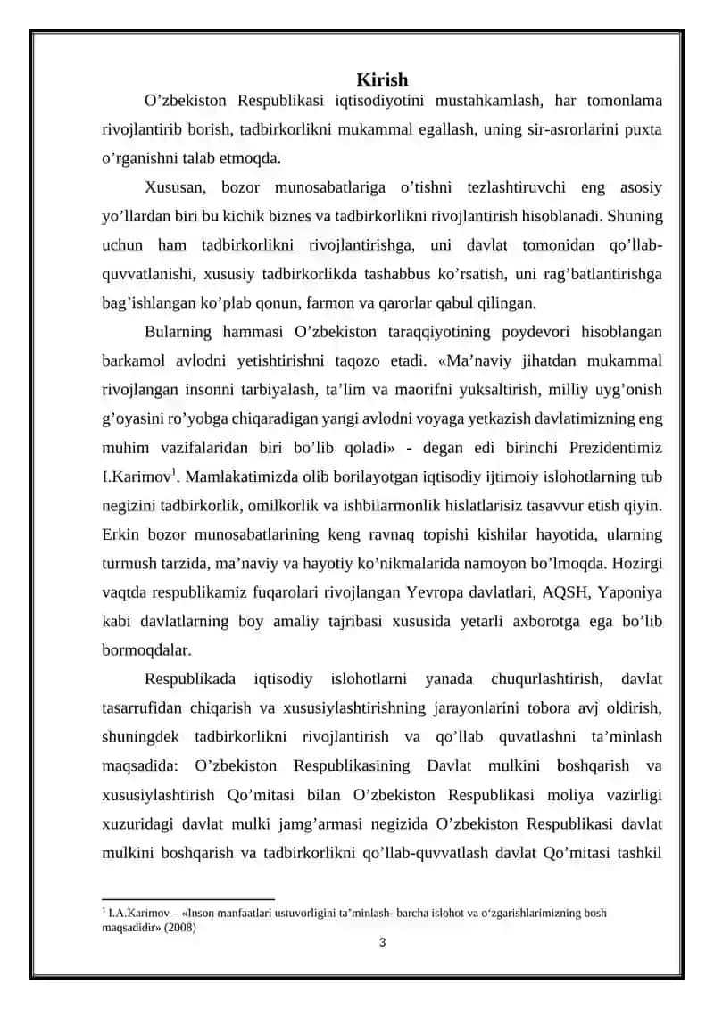 Tadbirkorlik faoliyati uning turlari va asosiy belgilari 3