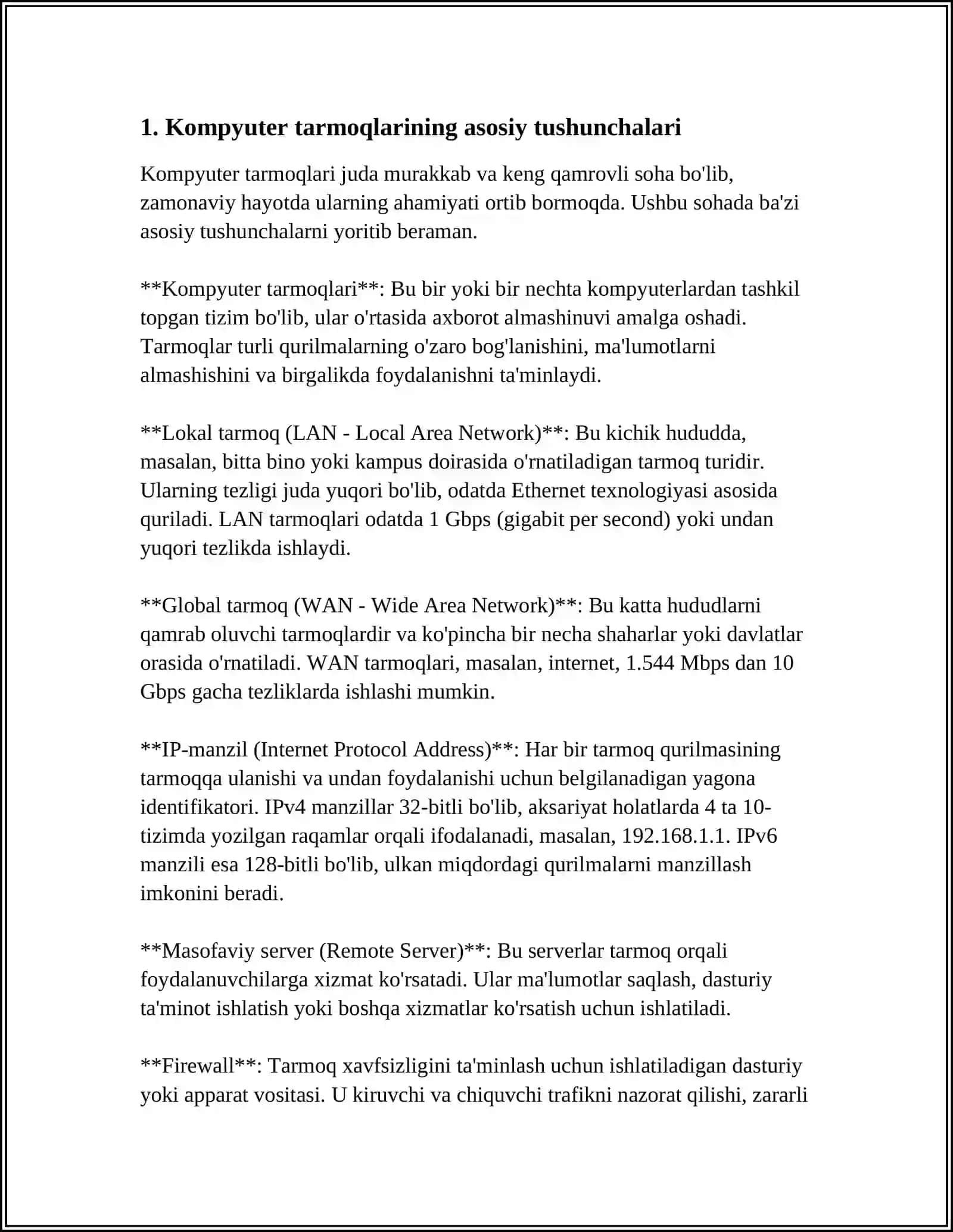 KOMPYUTER TARMOQLARI TUSHUNCHASI VA TURLARI 3