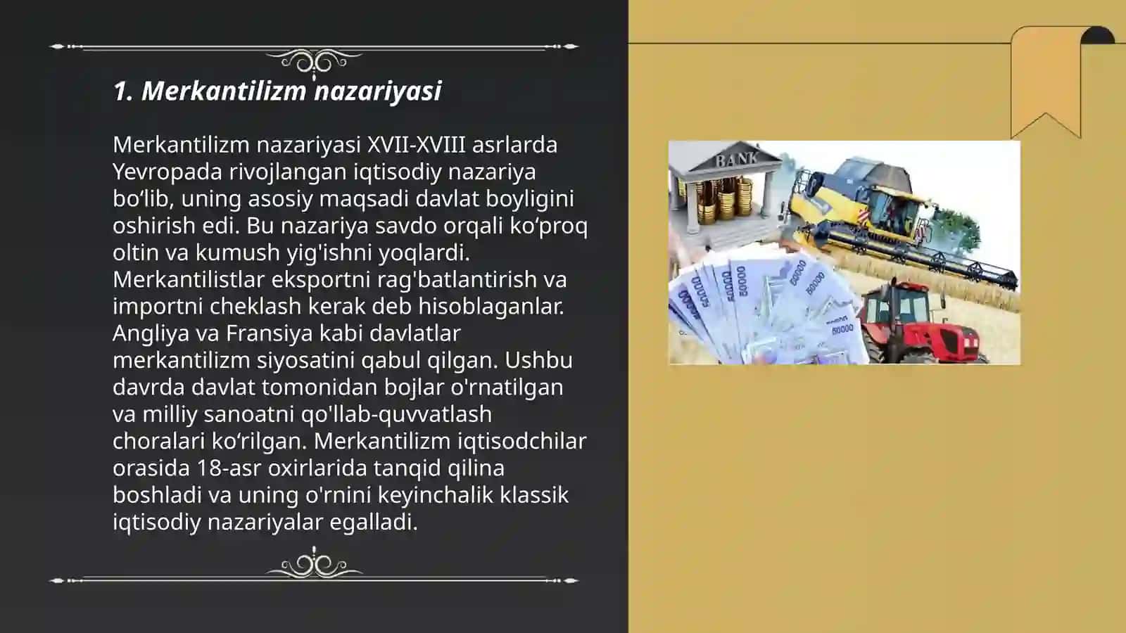 Merkantalistlarning iqtisodiy gʻoyalari 3
