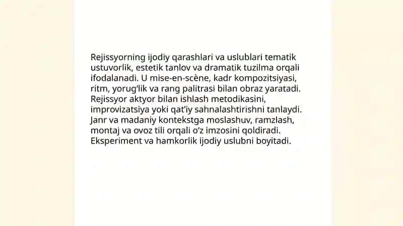 Rejissyor va aktyorlarning ijodiy faoliyati 3