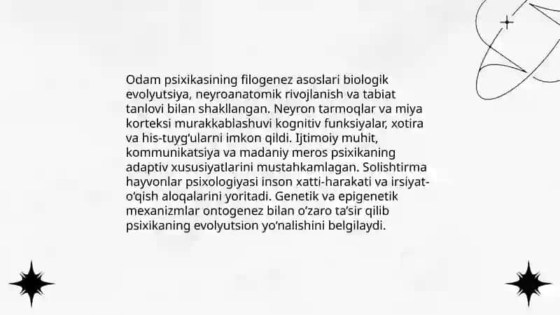 Odam psixikasining paydo bo‘lishi va taraqqiyoti 3