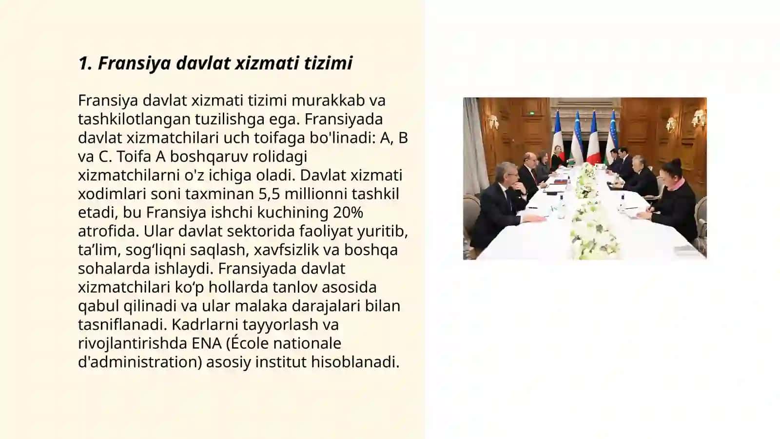 Fransiya davlat xizmati sohasi xususiyatlari 3