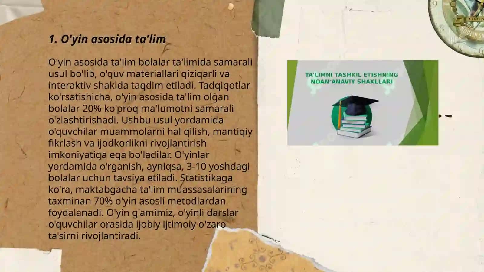 Ta'limning noanʼanaviy usullari 3