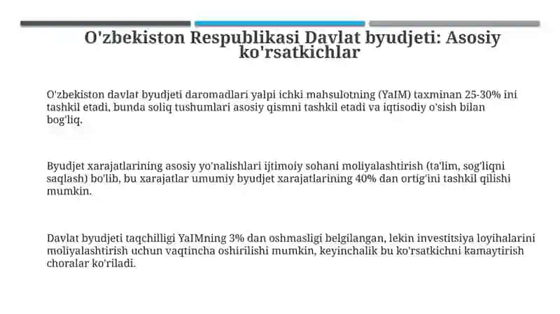 O'zbekiston Respublikasi Davlat byudjeti 3