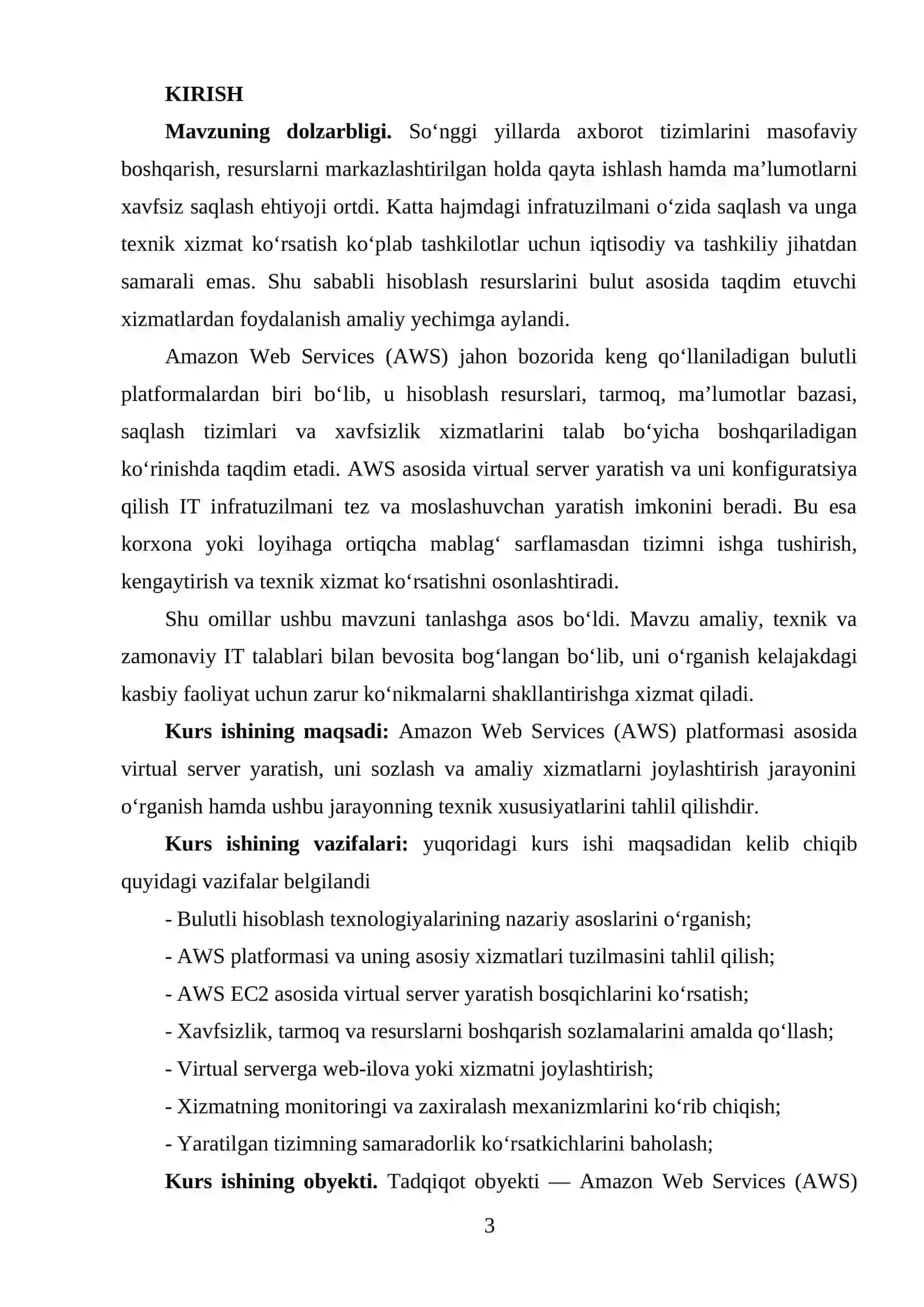 Bulutli Texnologiyalar va AWS Platformasining Nazariy Asoslari 3