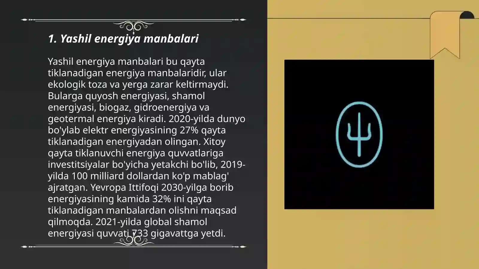 Yashil energiya manbalari 3