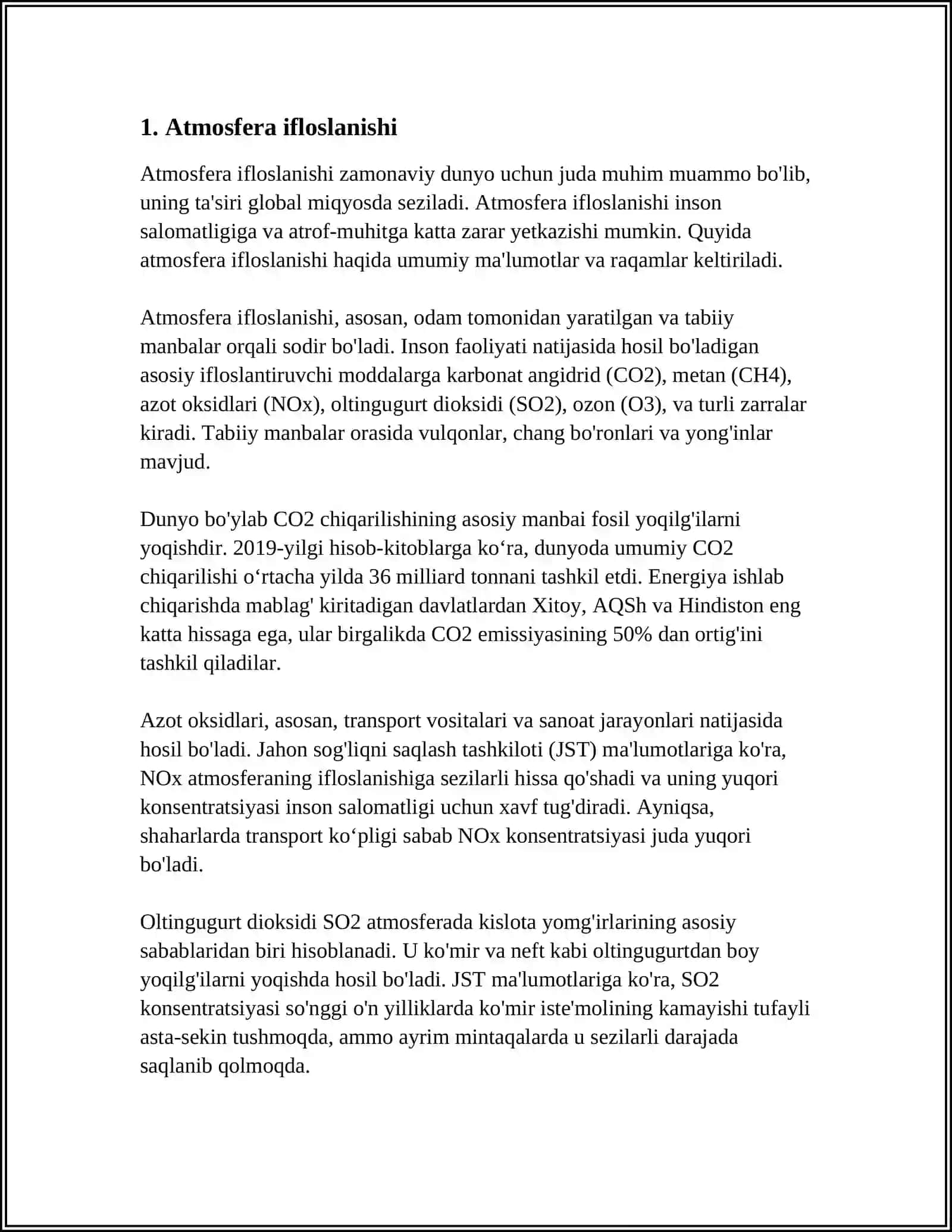 Atmosfera ifloslanishi 3