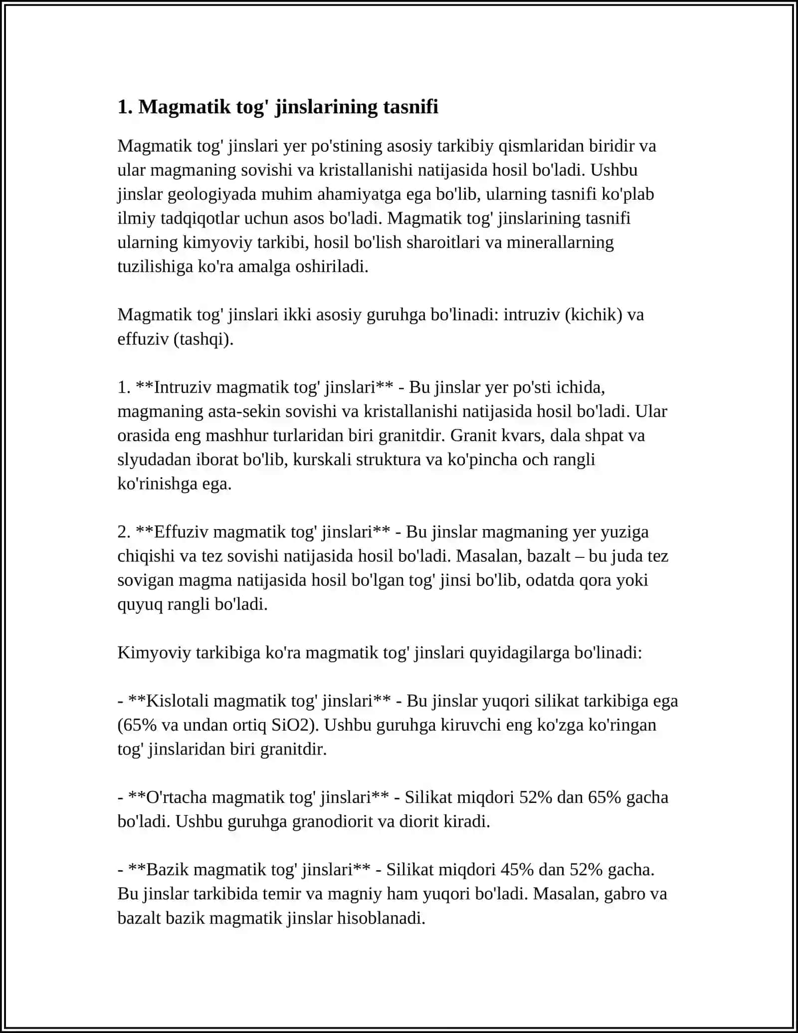 MAGMATIK TOG' JINSLARI 3