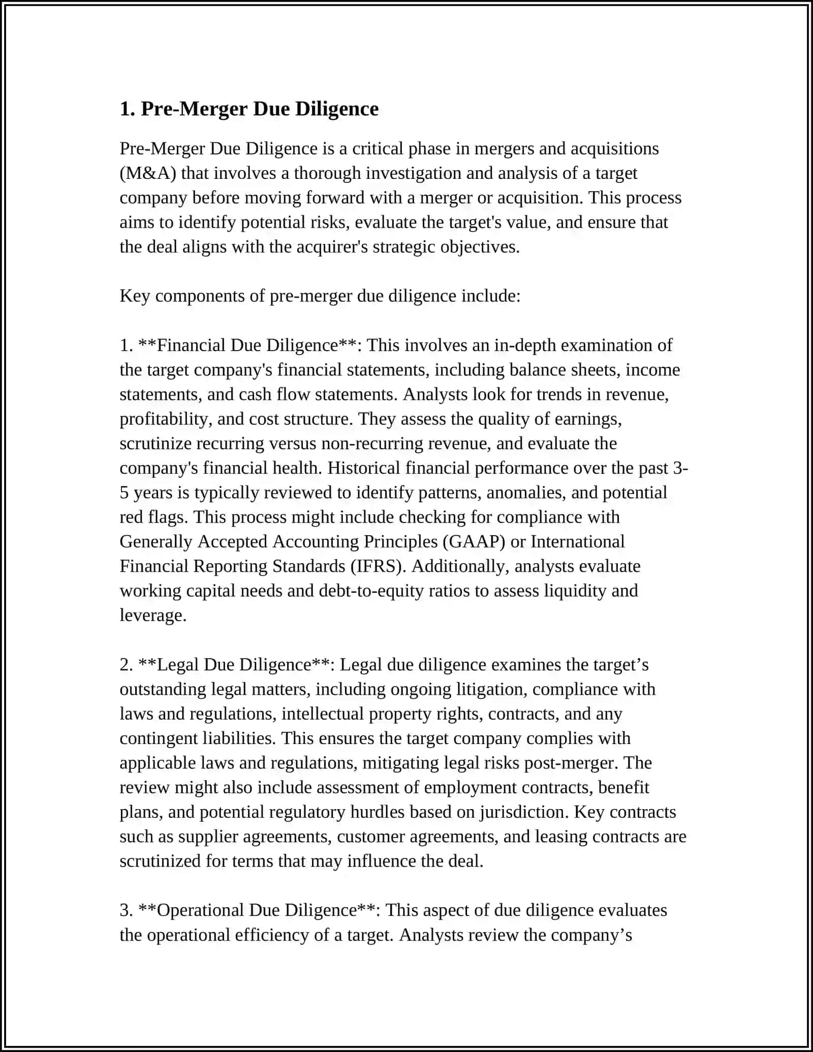 MERGERS AND ACQUISITIONS 3