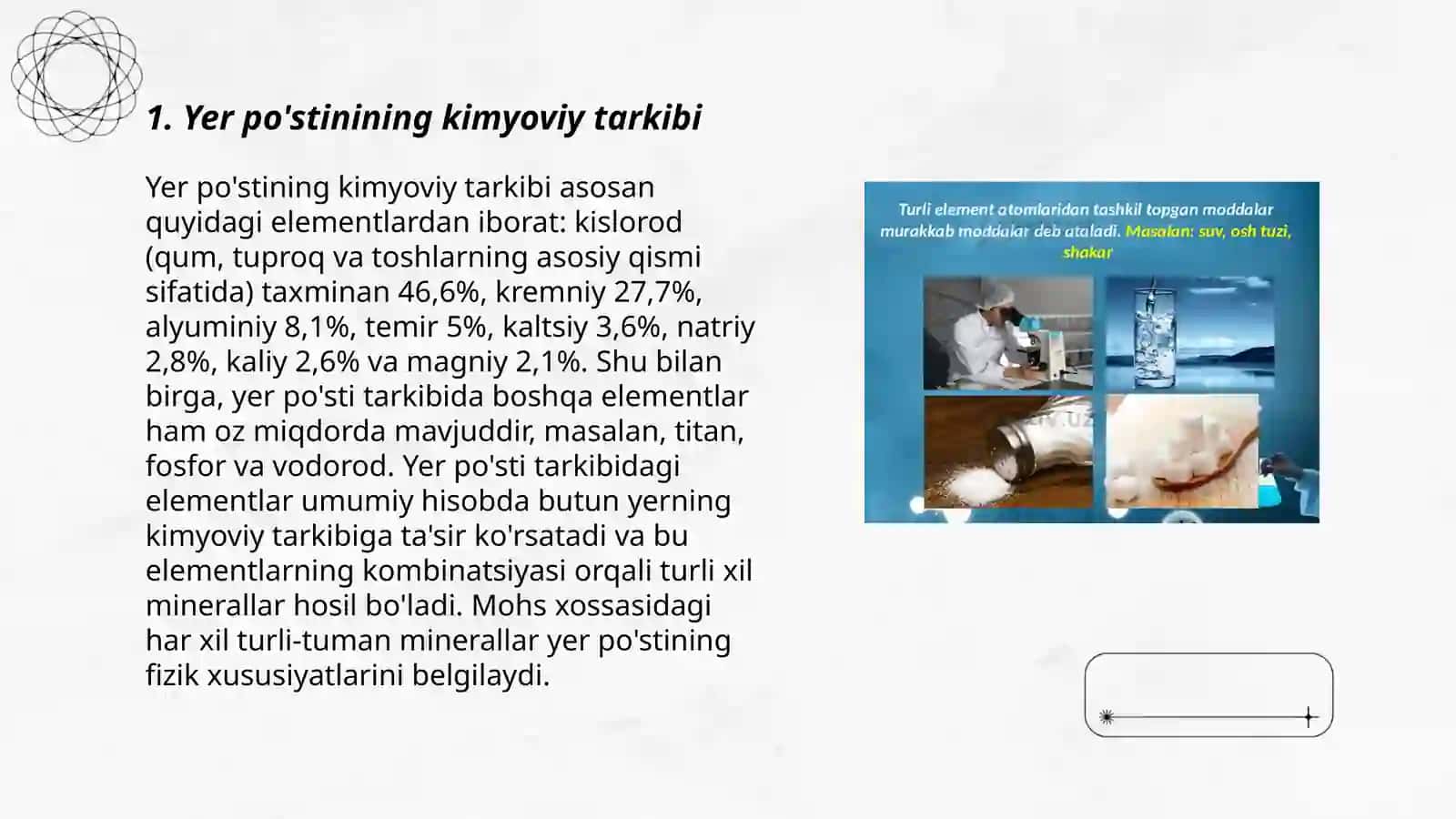 Yer po'stining kimyoviy va mineral tarkibi 3