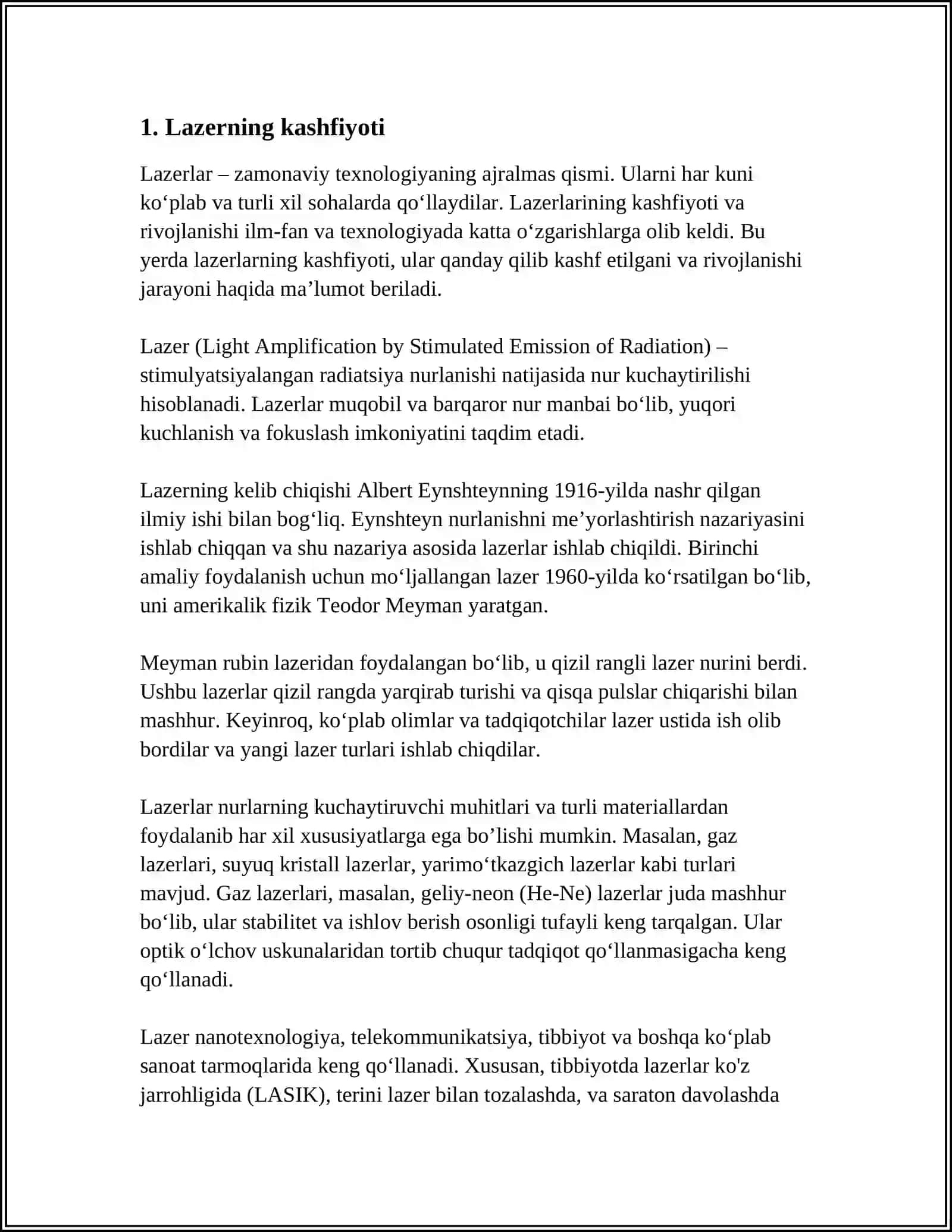 LAZERLAR TARIHI 3