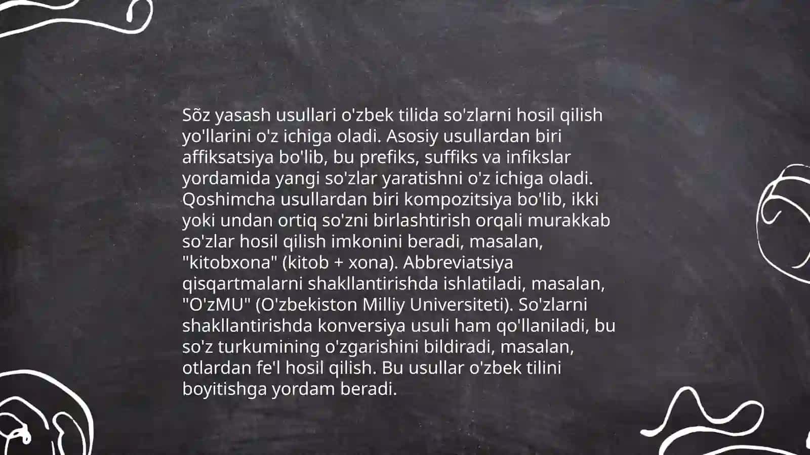 Ózbek tili derivatsiyasi 3