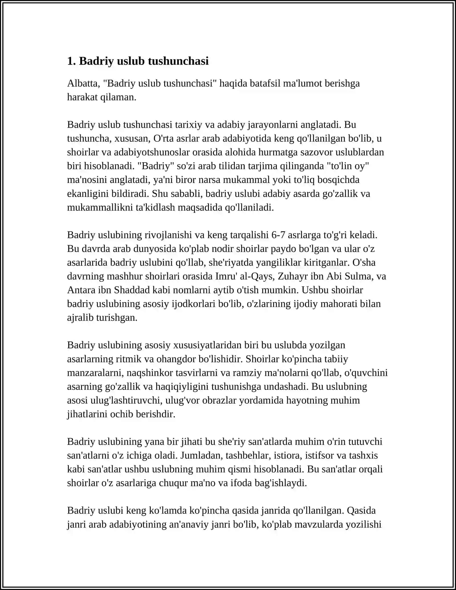BADIIY USLUB VA UNING XUSUSIYATLARI 3