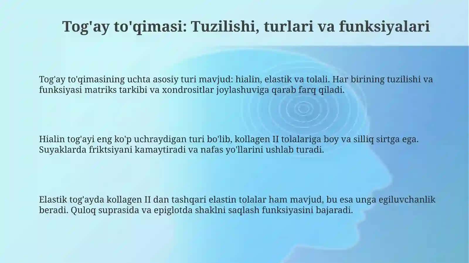 To'g'ay va Suyak To'qimasi 3