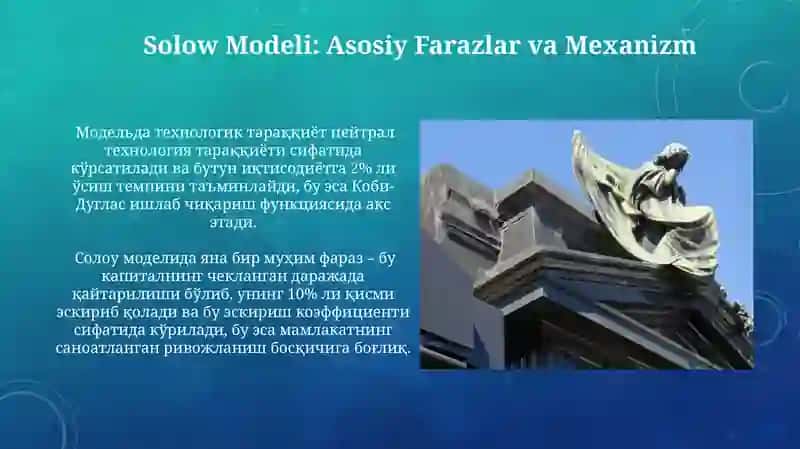 Iqtisodiy oʻsishning neoklassik modellari 3