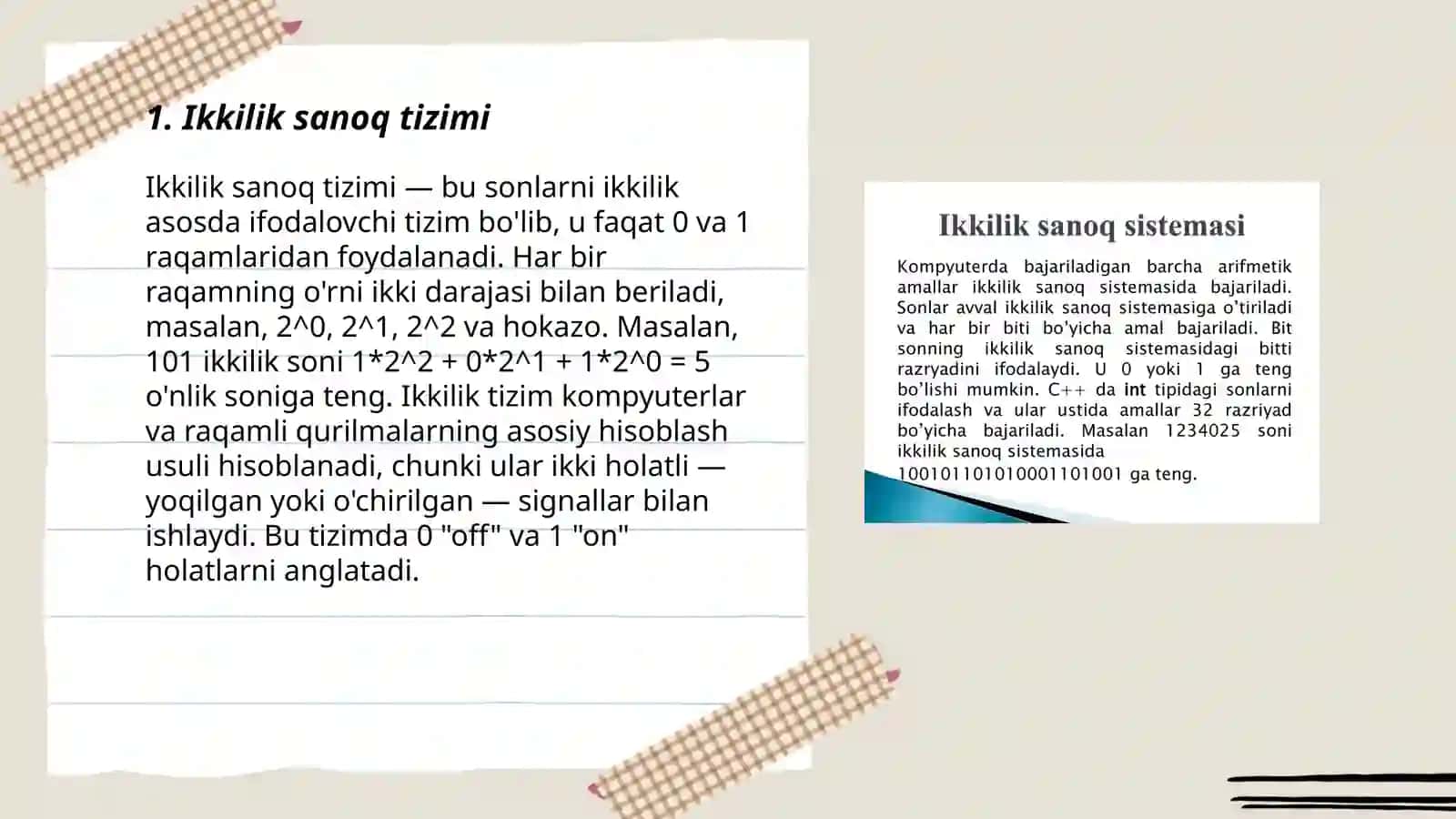 Ikkilik sanoq tizimi 3
