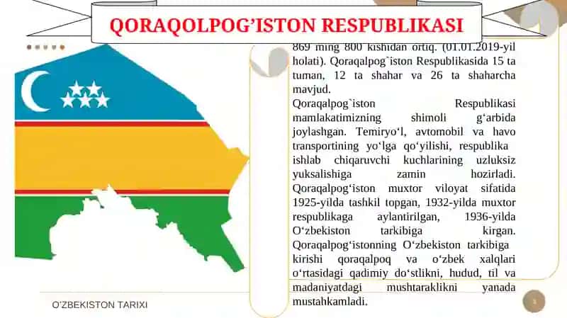Mustaqillik yillarida Qoraqalpog‘iston Respublikasi 3