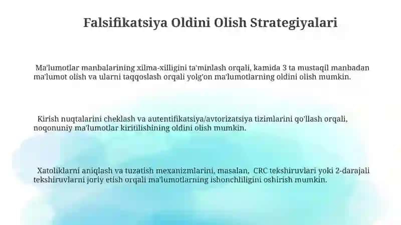 Falsifikasiya Metodi 3