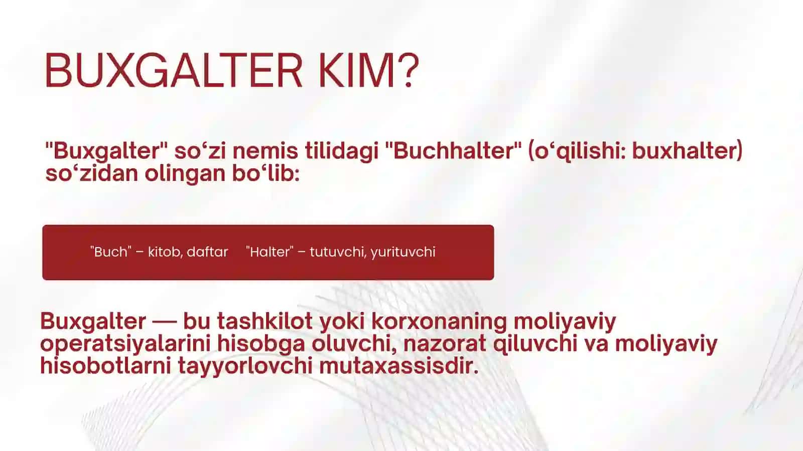 Buxgalter Kasbiga Qo‘yiladigan Talablar 3
