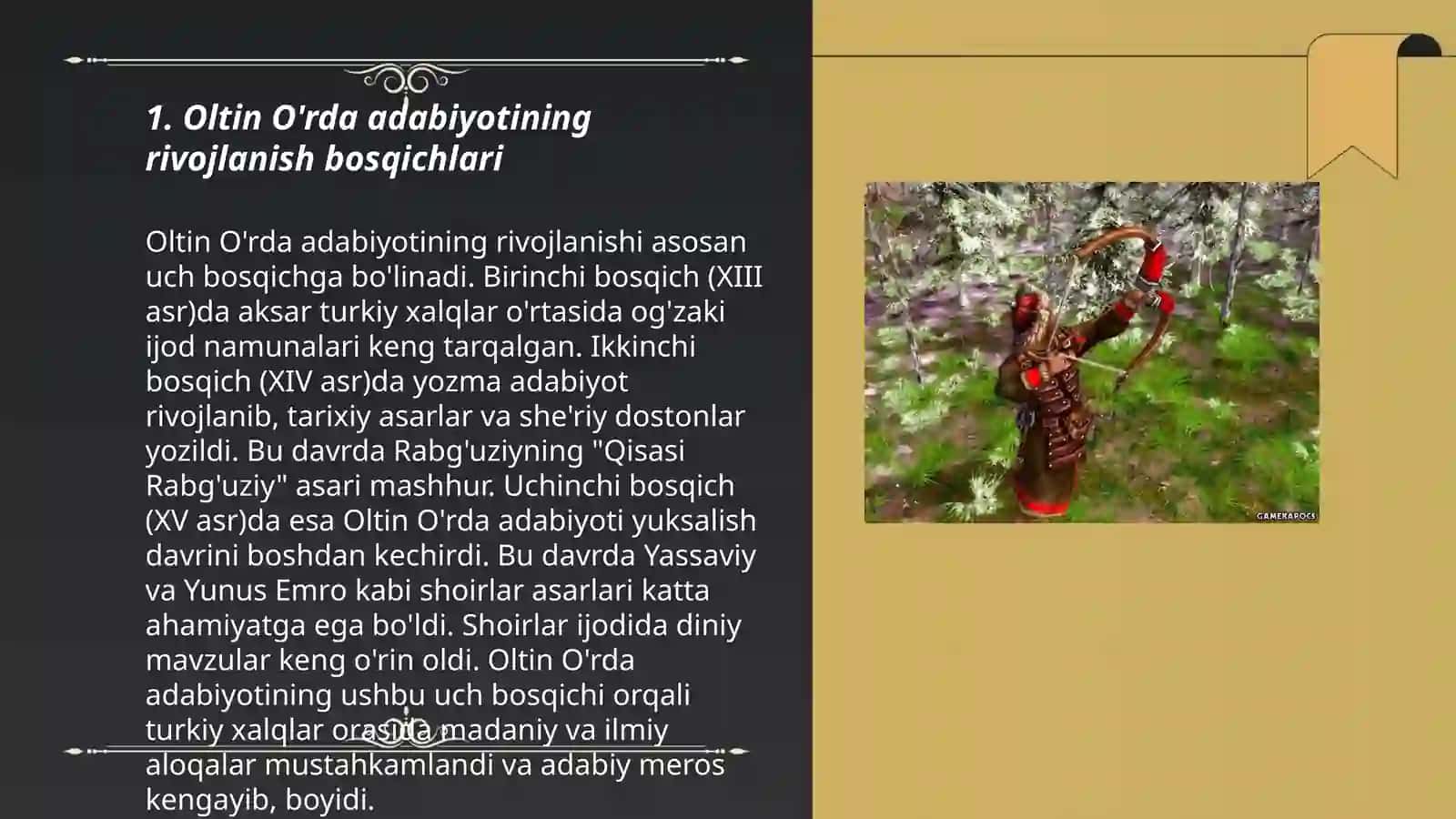 Oltin o'rda adabiyoti 3