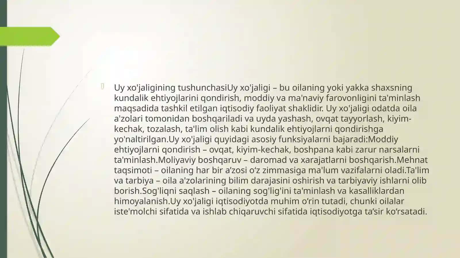 Uy xo'jaligi va uning xillari 3