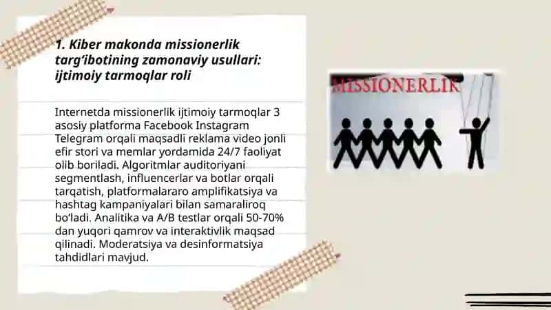 Kiber makonda missionerlik targʻibotining zamonaviy usullari 3