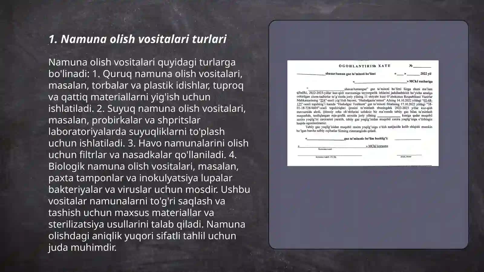 Namuna olish vositalari 3