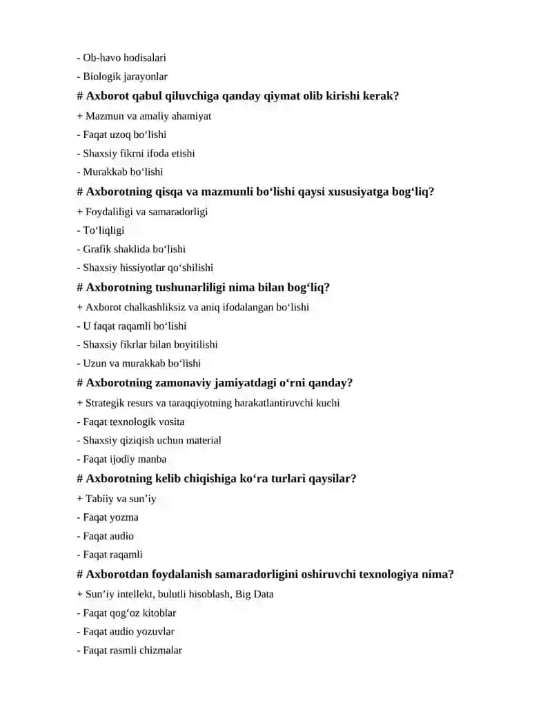 akademik yozuv fanidan yakuniy test javoblari bilan 3