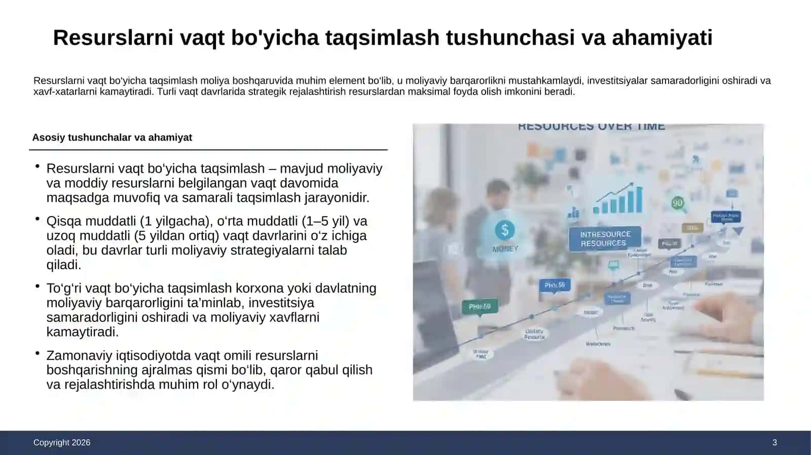 Vaqt bo'yicha resurslarni taqsimlash 3