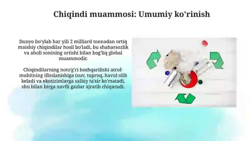 Chiqindi muammosi 3