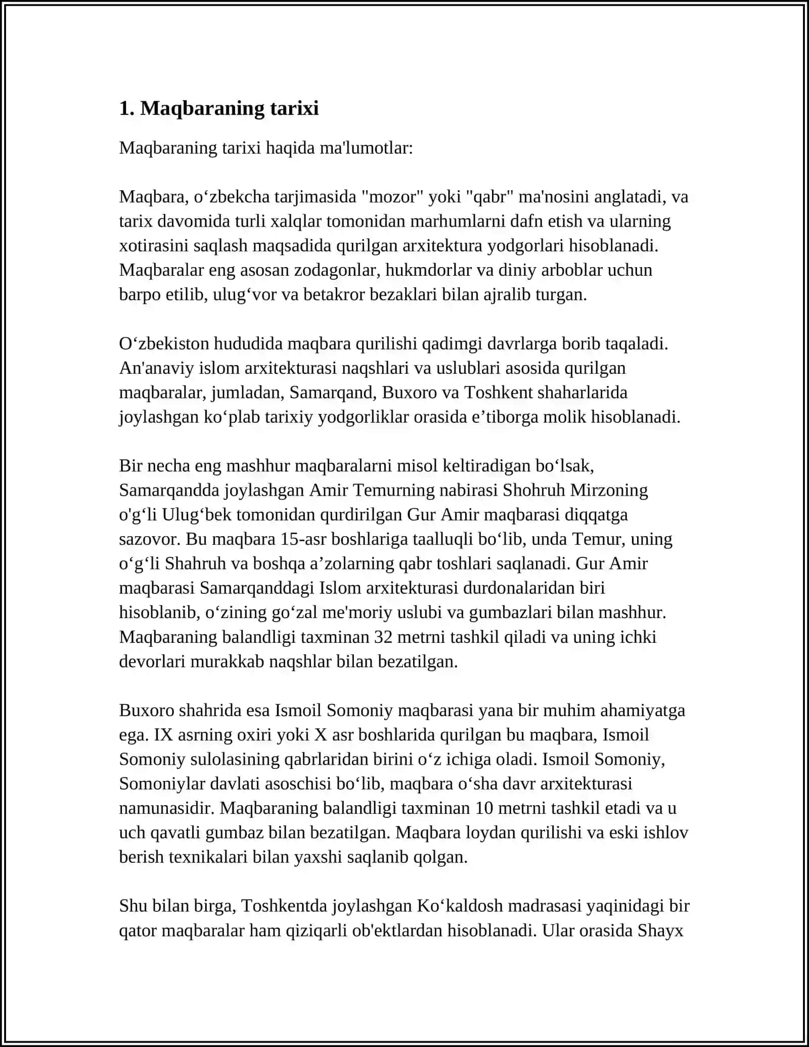 FAHRIDDIN ROZIY MAQBARASI 3