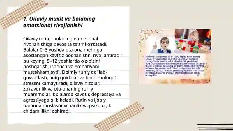 Bola rivojlanishida muxitning ta'siri 3