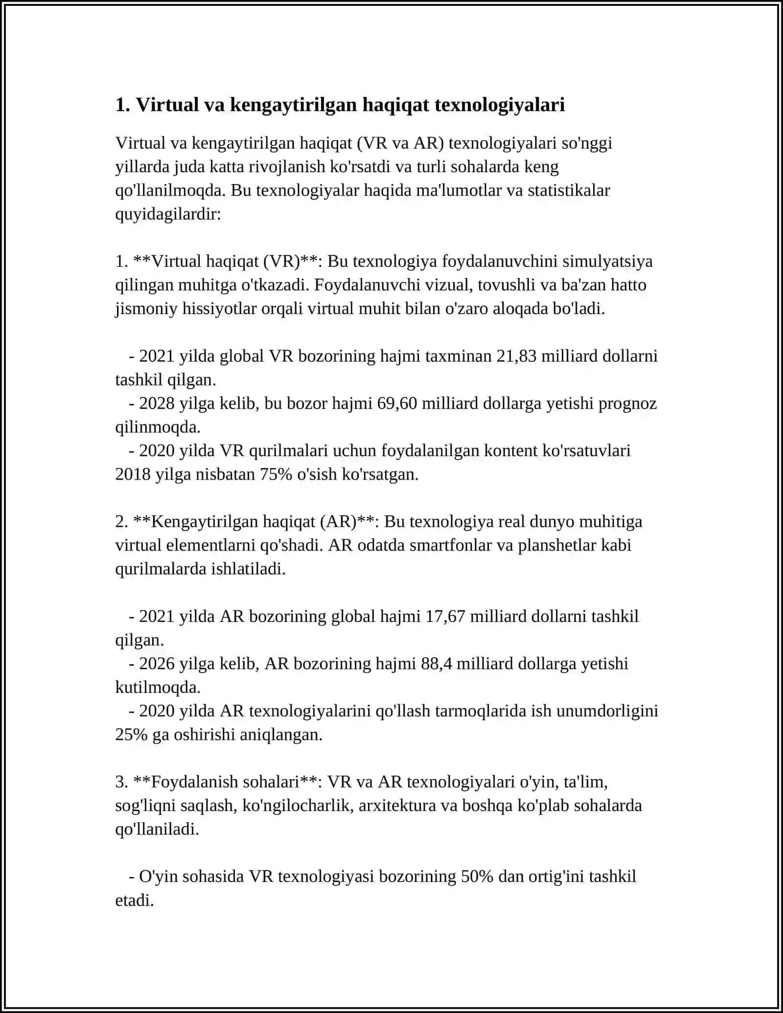 VIRTUAL VA KENGAYTIRILGAN HAQIQAT 3