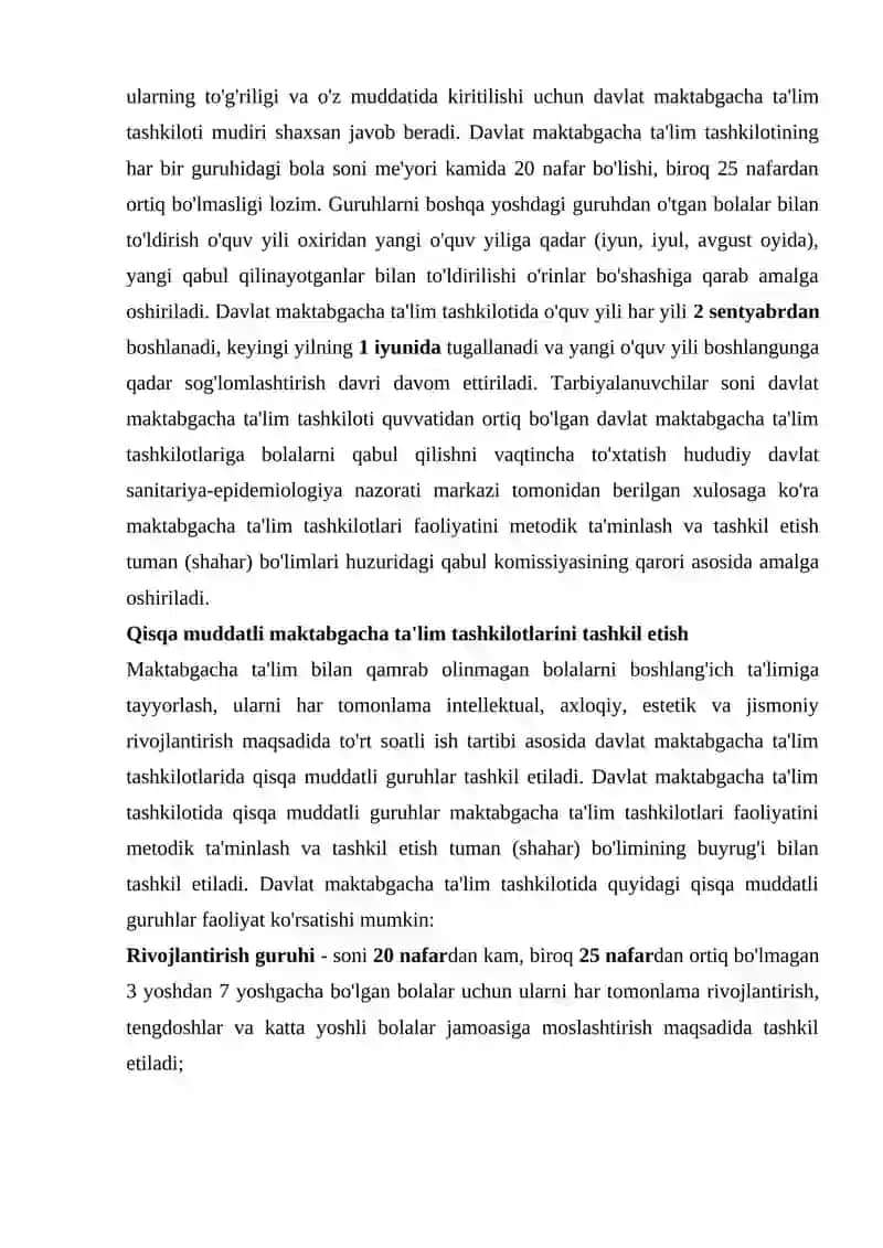 Maktabgacha ta’lim tashkiloti va ularni tashkil etish 3