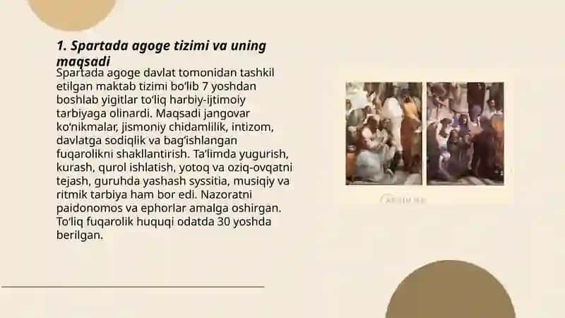 Qadimgi Sparta va Afina maktablarida taʼlim - tarbiya 3