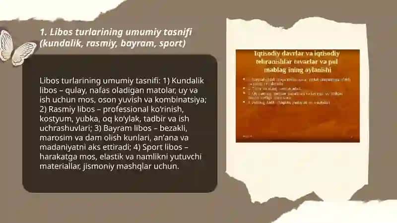 Libosning asosiy turlari va vazifalari 3